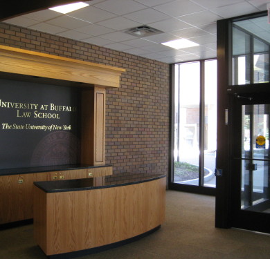 University at Buffalo Law School Lobby Branding